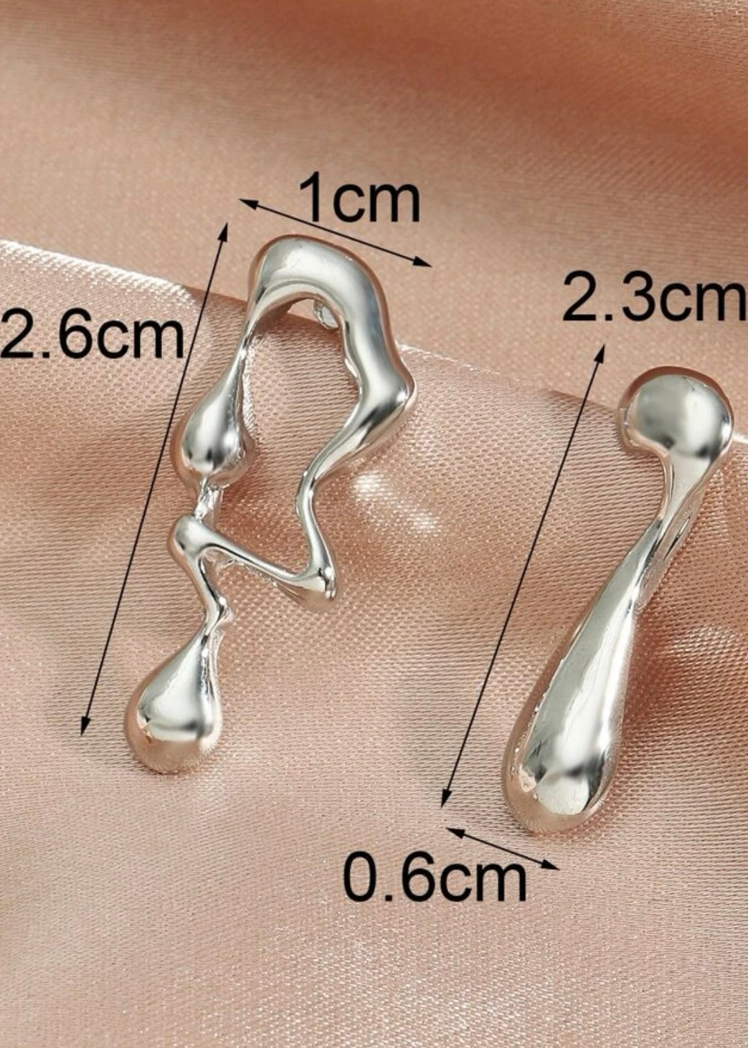 Silver Drip Earrings