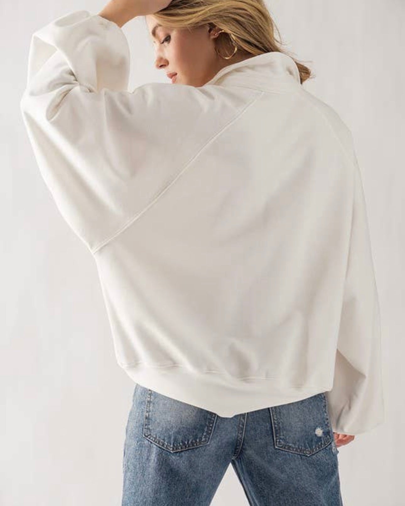 White Polo Sweatshirt