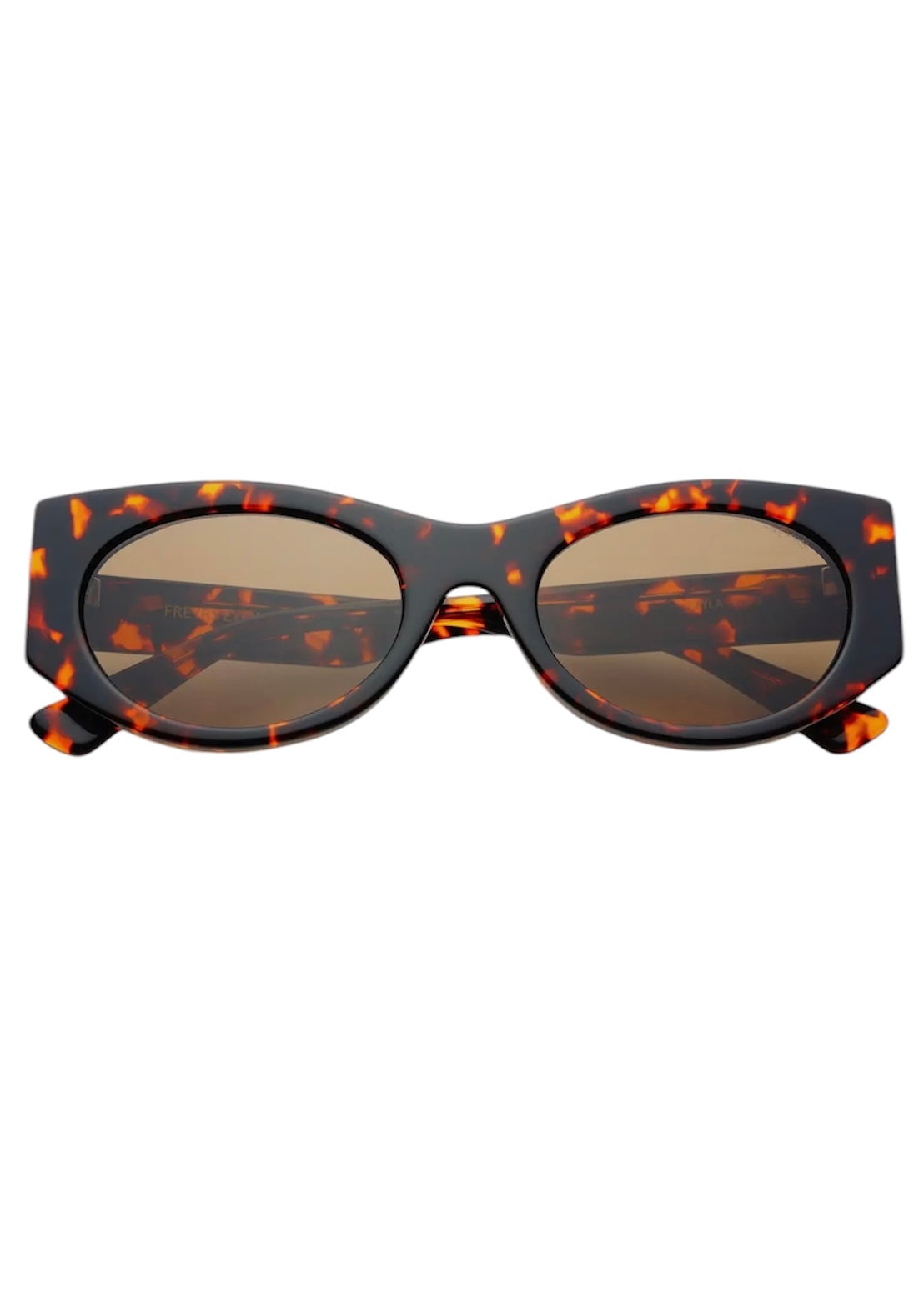 Layla Acetate Oval Sunglasses - Brown Tortoise