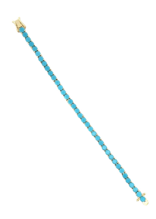 4mm Full Turquoise Tennis Bracelet