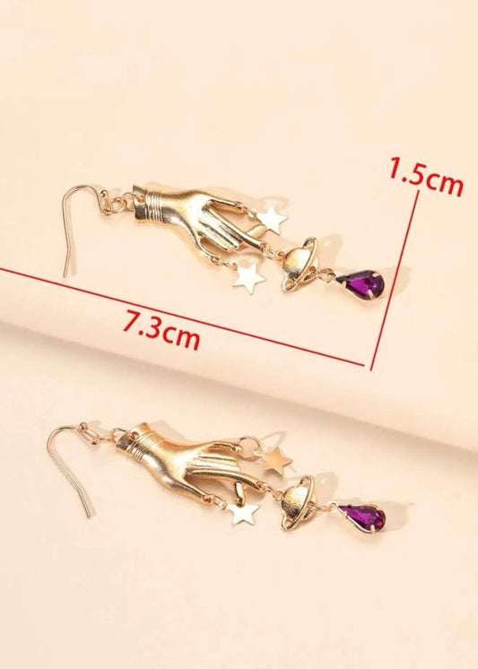 Hand and Star Earrings