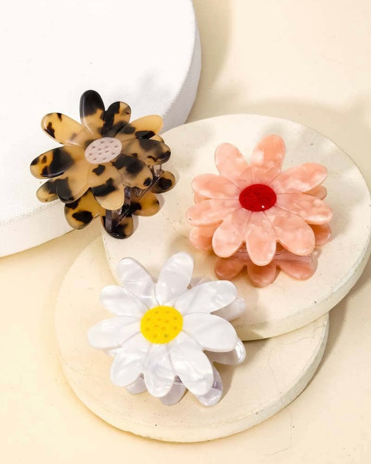 Flower Claw Hair Clip Set
