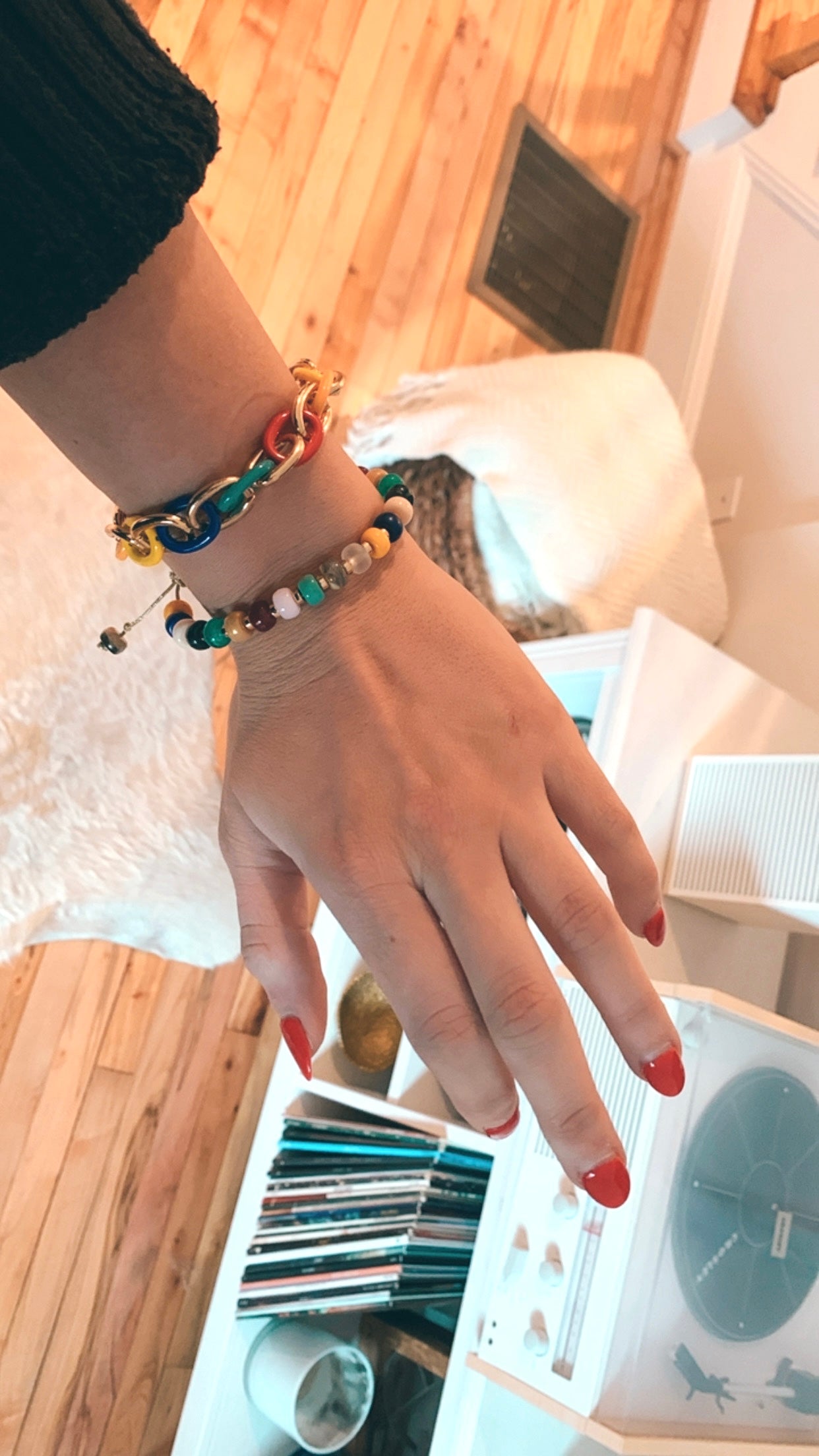 Multi Color Chain Link Bracelet