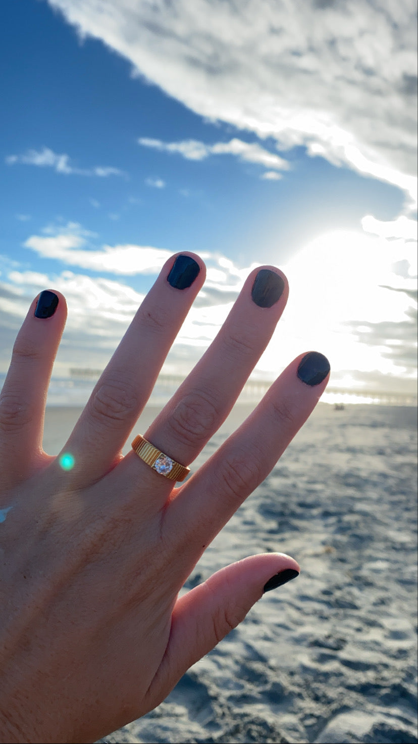 Gold Rhinestone Ring