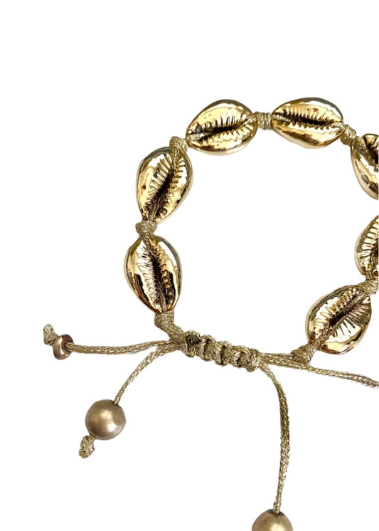 Gold Cowrie Shell Bracelet
