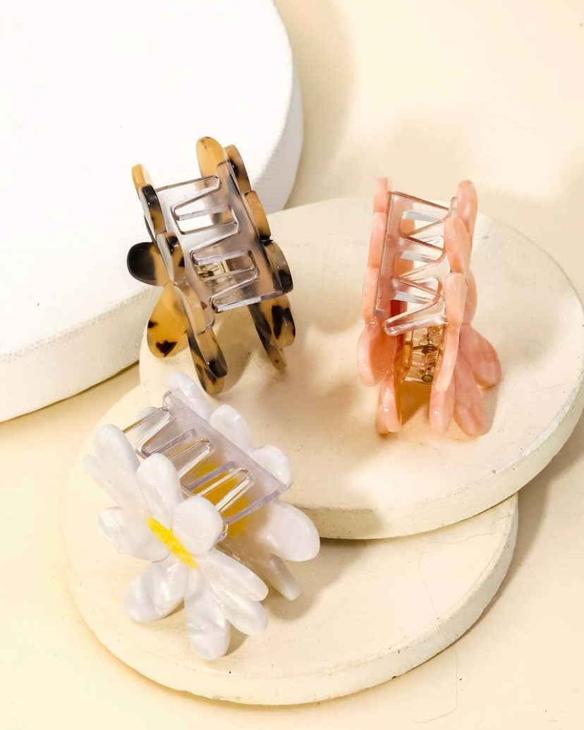 Flower Claw Hair Clip Set