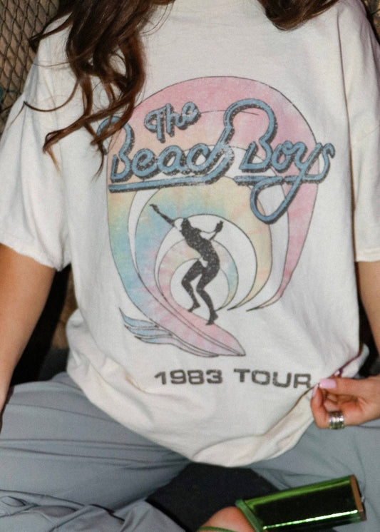 Beach Boys Tie Dye Off White Tee
