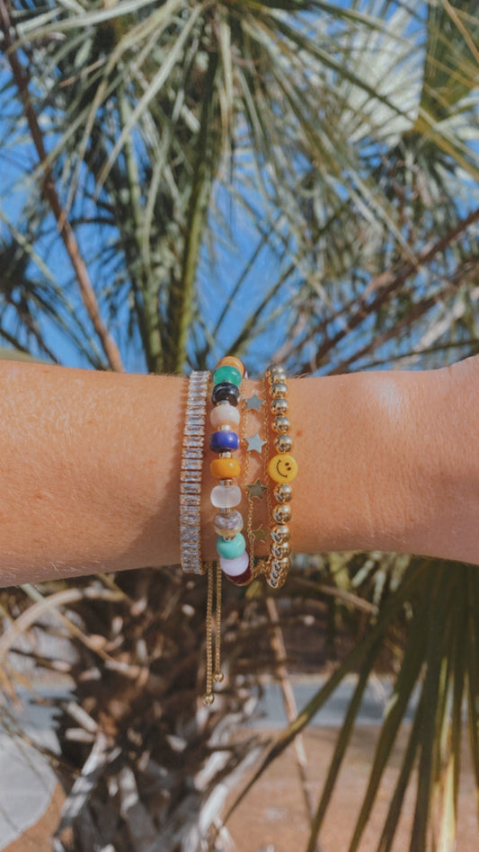 Multi Beaded Adjustable Bracelet