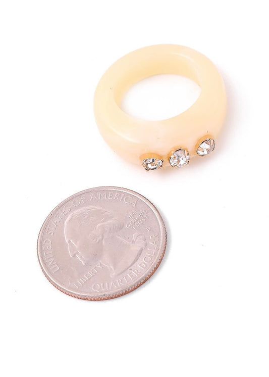 Thick Resin Gem Ring