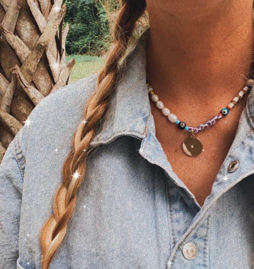 Mixed Bead Pearl Necklace