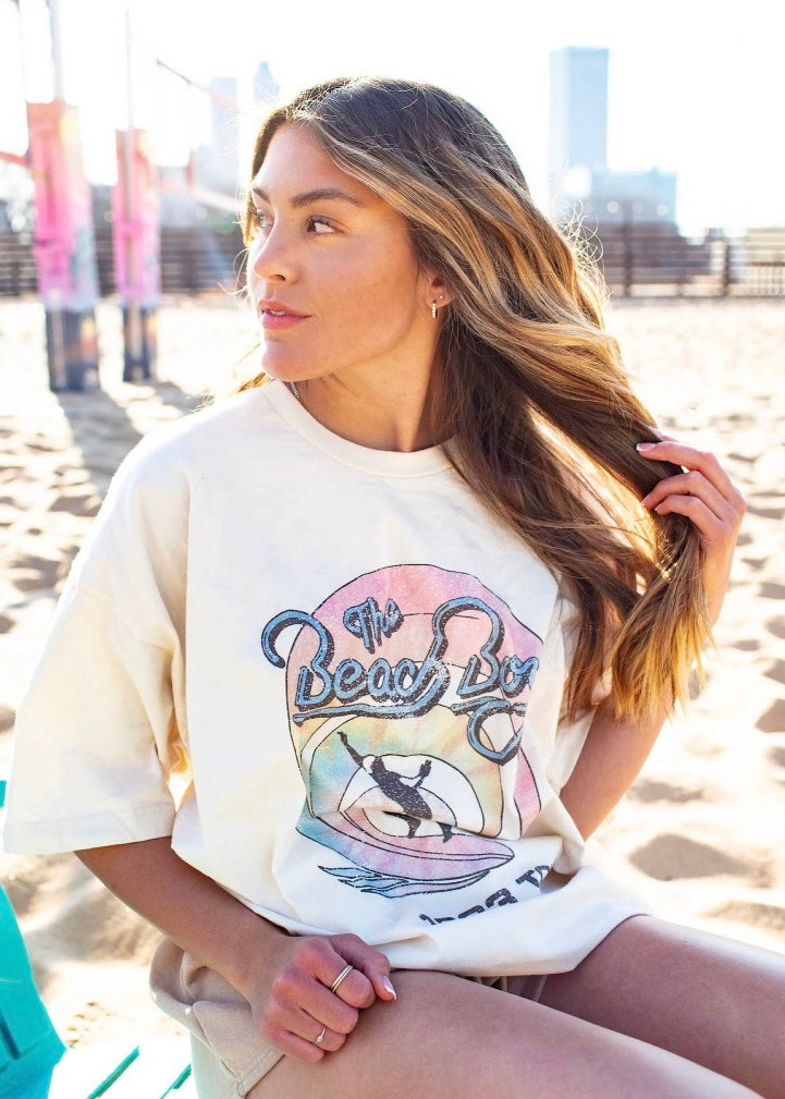 Beach Boys Tie Dye Off White Tee