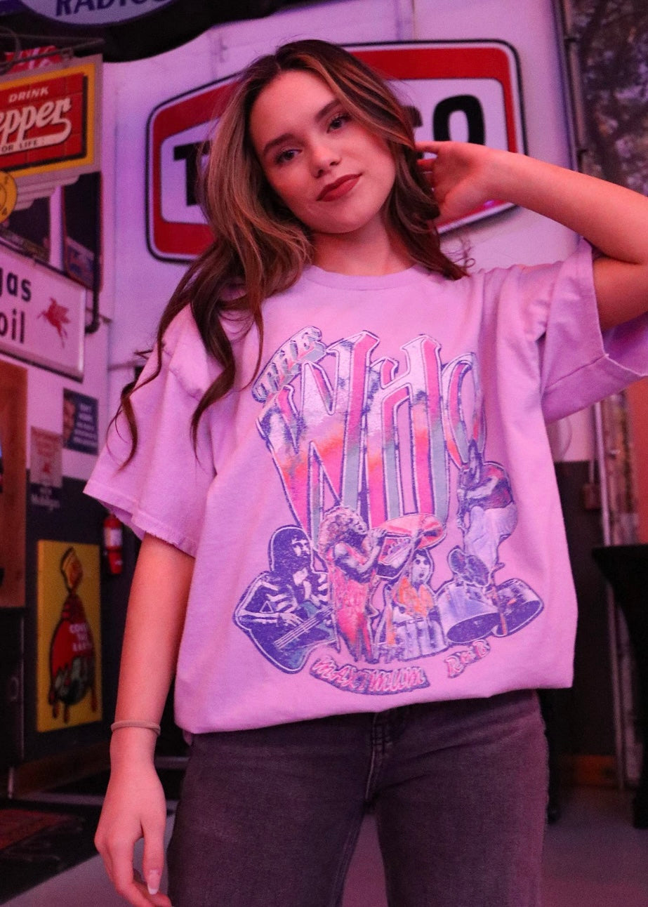 The Who Max Lilac Thrifted Tee