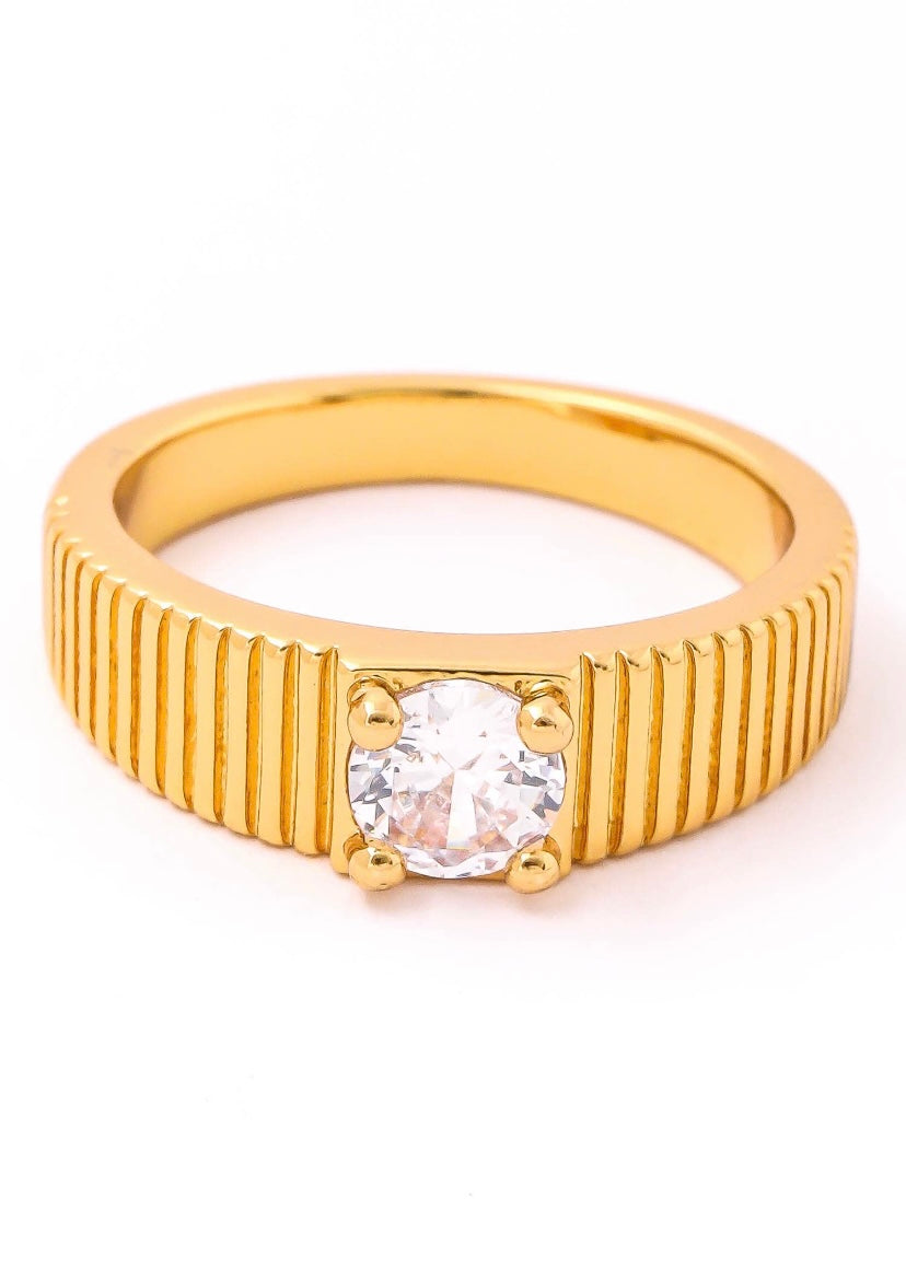 Gold Rhinestone Ring
