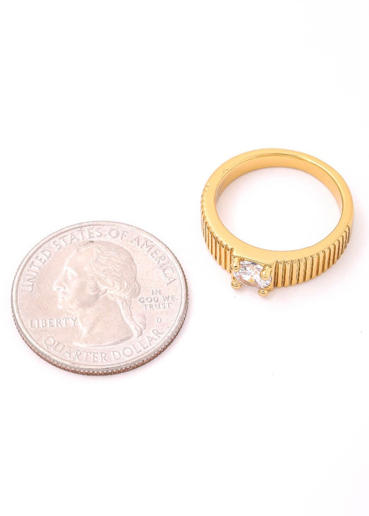 Gold Rhinestone Ring