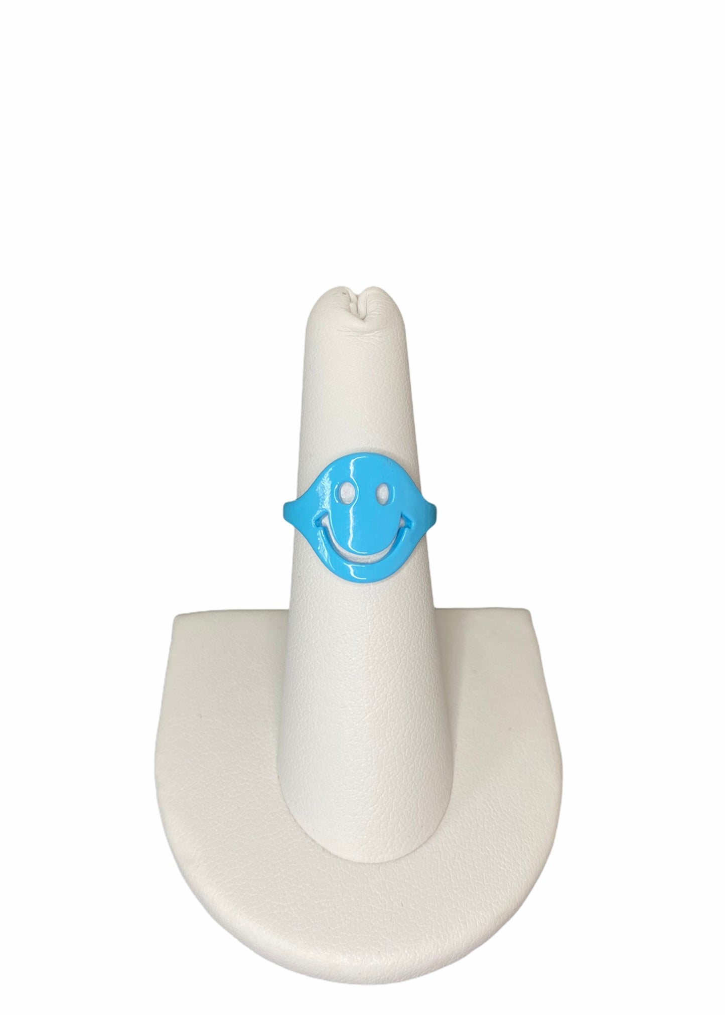 Big Smiley Ring - Sky Blue