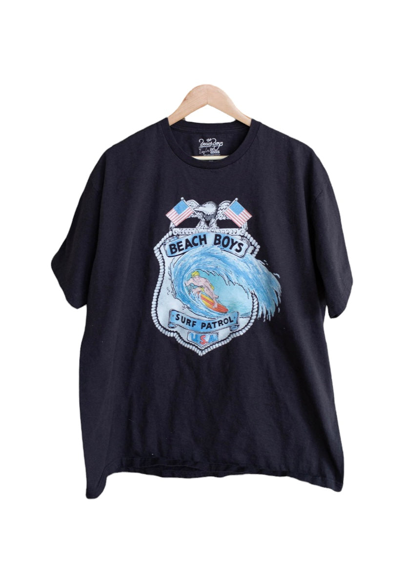 The Beach Boys Surf Patrol Off Black One Size Tee