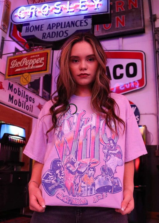 The Who Max Lilac Thrifted Tee