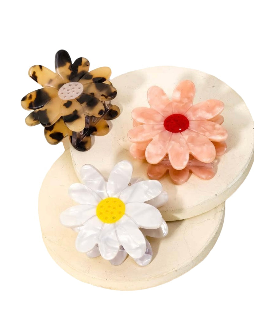 Flower Claw Hair Clip Set