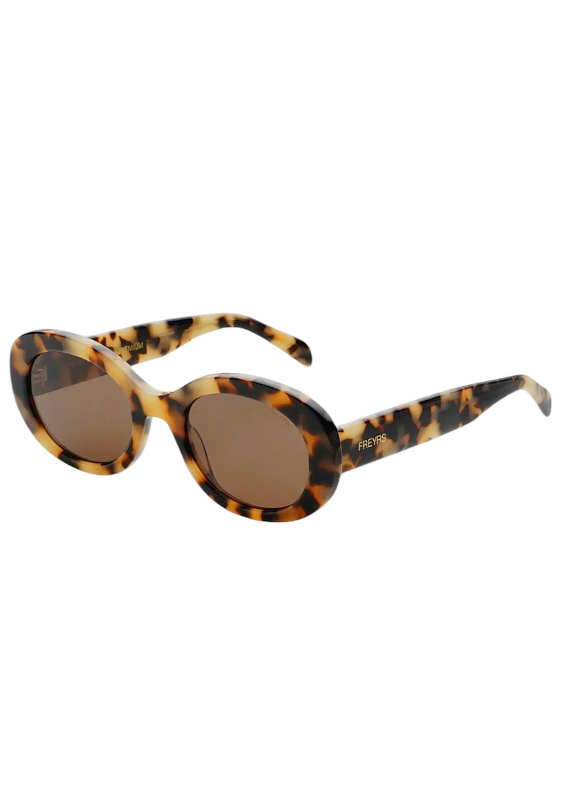 Aria Acetate Oval Sunglasses - Milky Tortoise