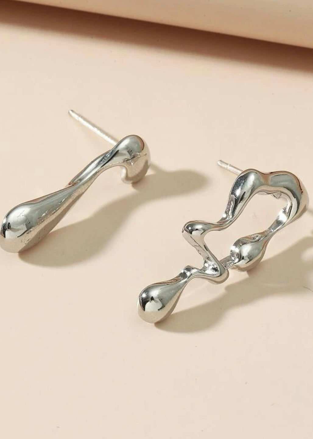 Silver Drip Earrings