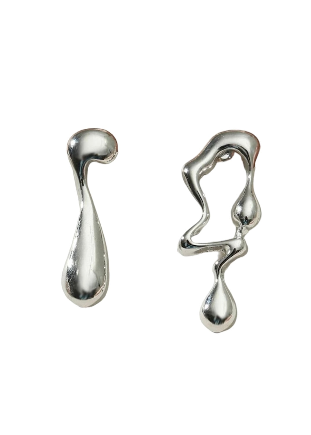 Silver Drip Earrings