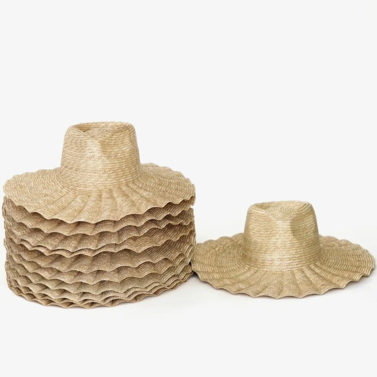 Nalu - Scollped Wide Brim Straw Hat
