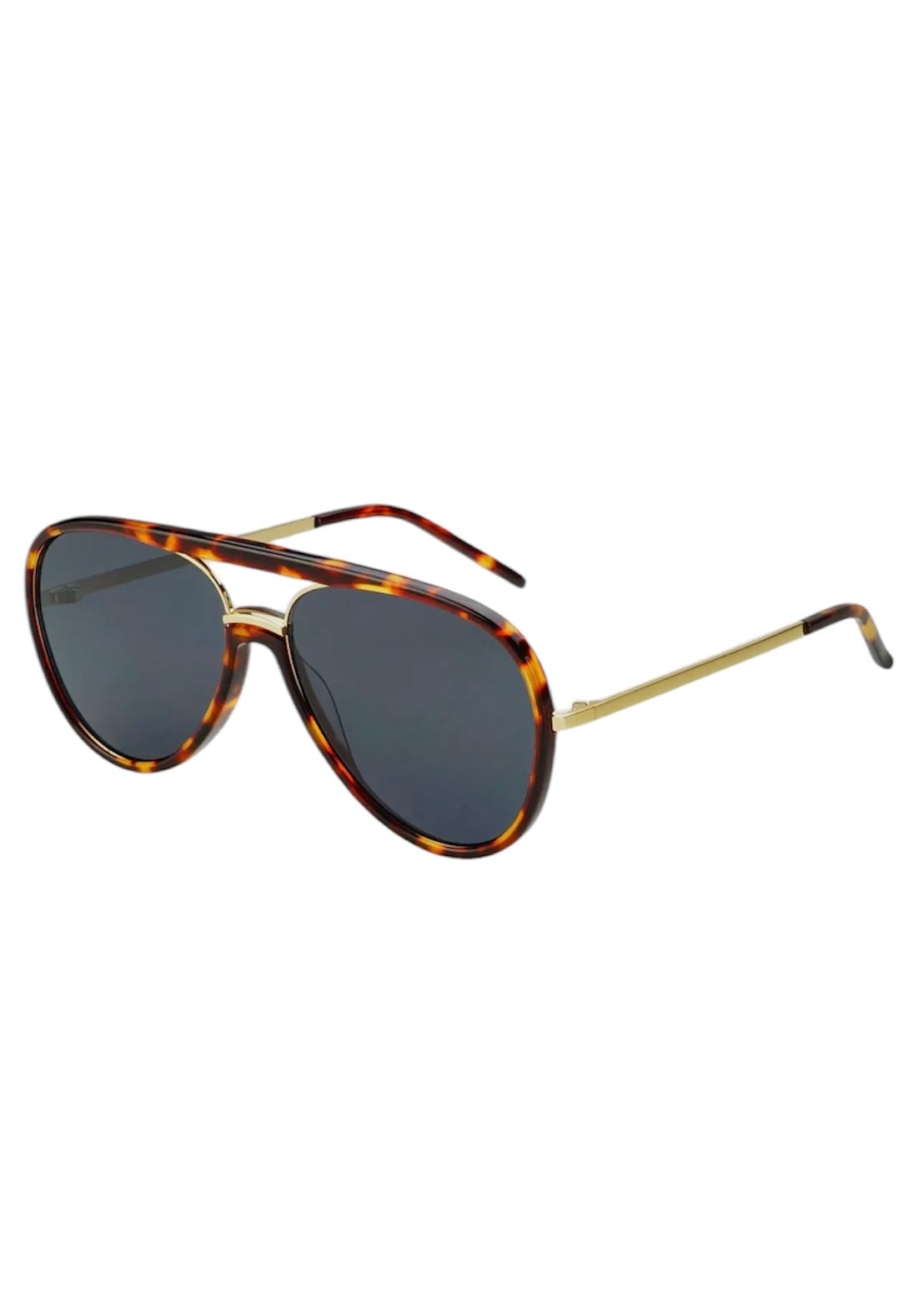 Shay Aviator Sunglasses - Tortoise/Solid Gray