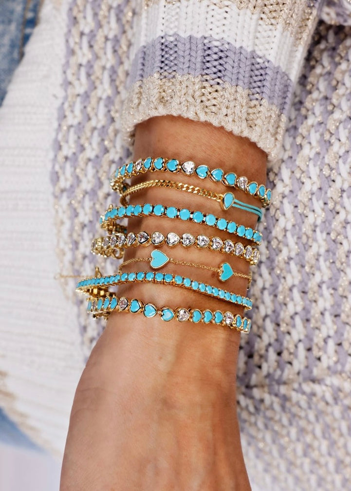 4mm Full Turquoise Tennis Bracelet