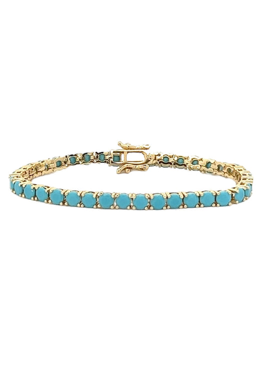 4mm Full Turquoise Tennis Bracelet