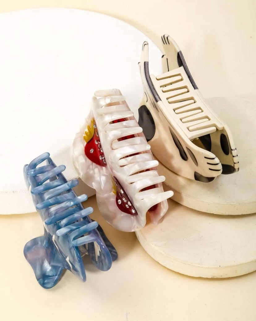 Three Piece Claw Hair Clip Set
