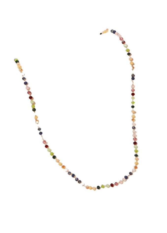 Dainty Glass Beaded Clasp Necklace