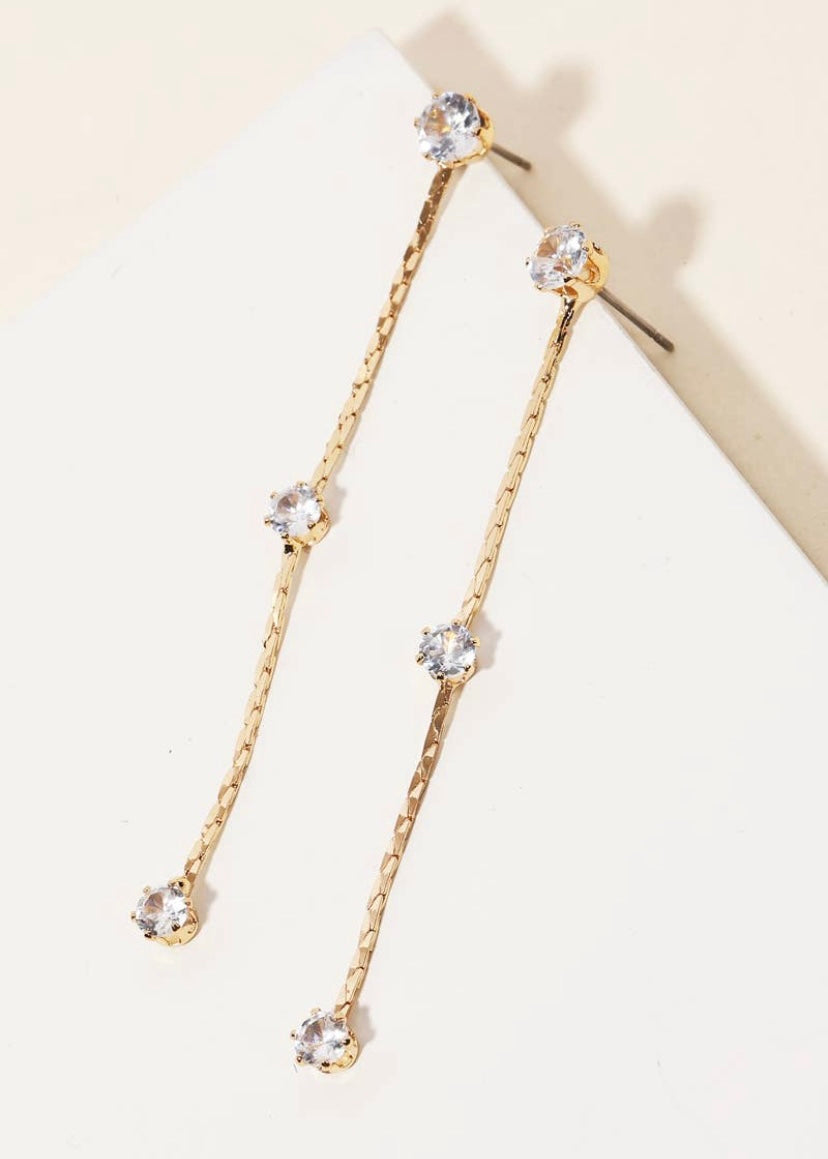 Rhinestone Dangle Drop Earrings
