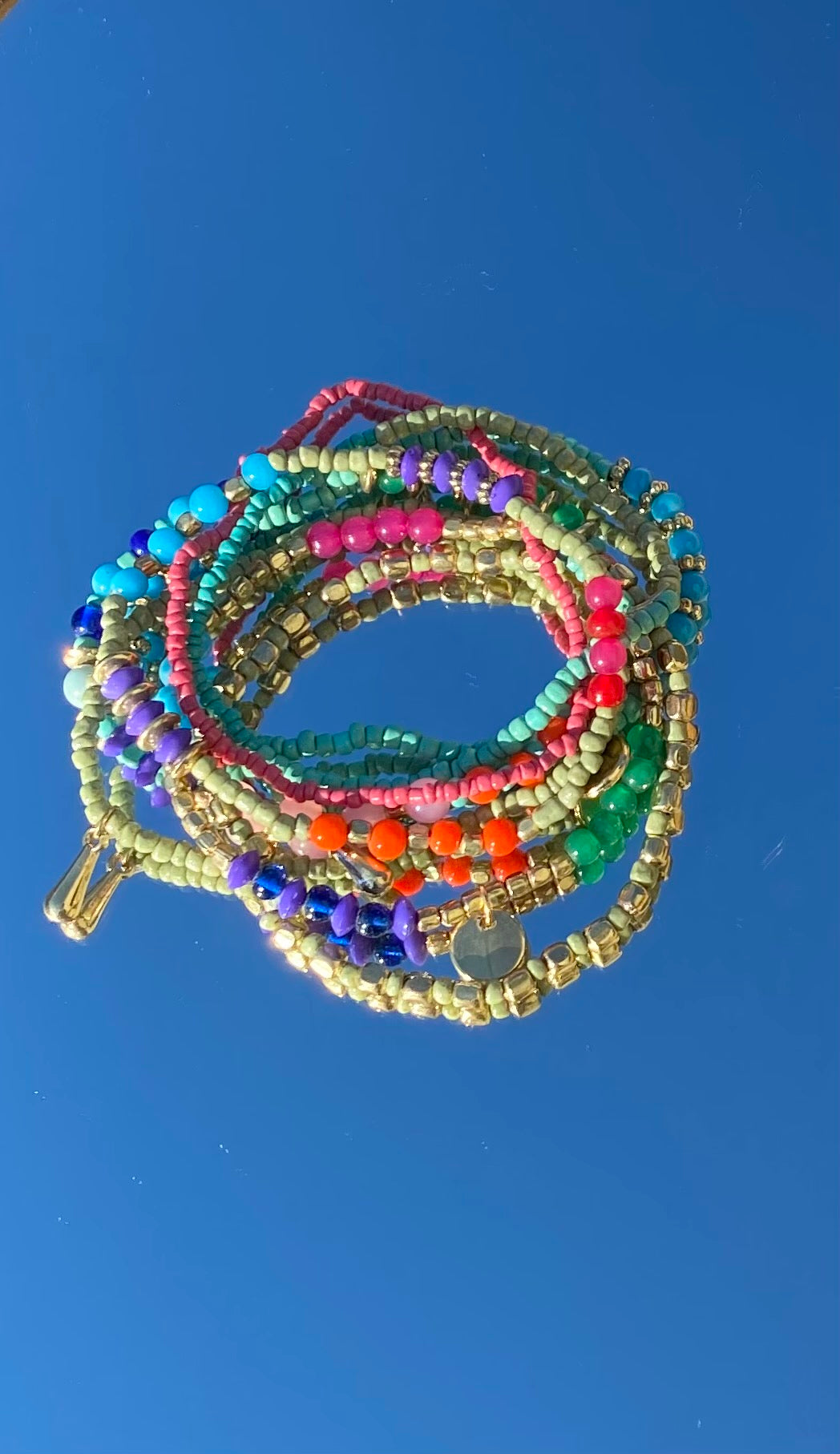 Multi Color Bead Bracelet Set