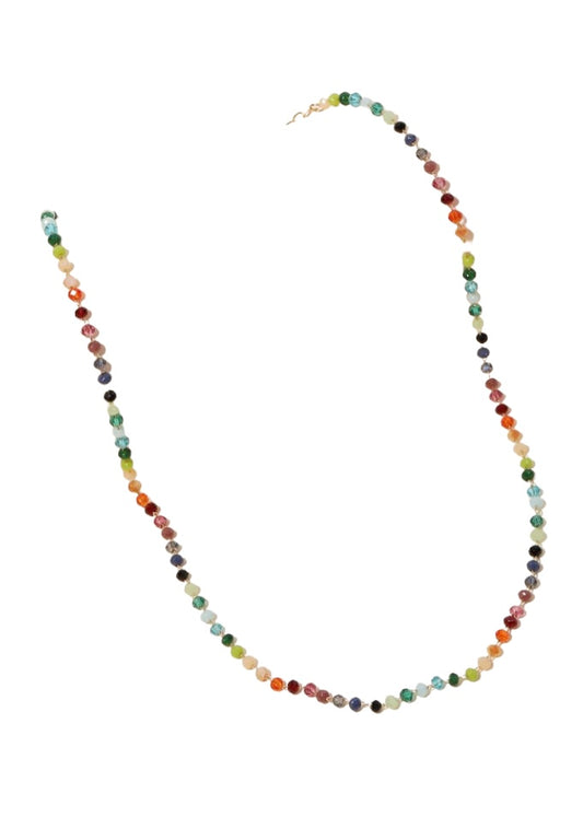 Dainty Glass Beaded Clasp Necklace