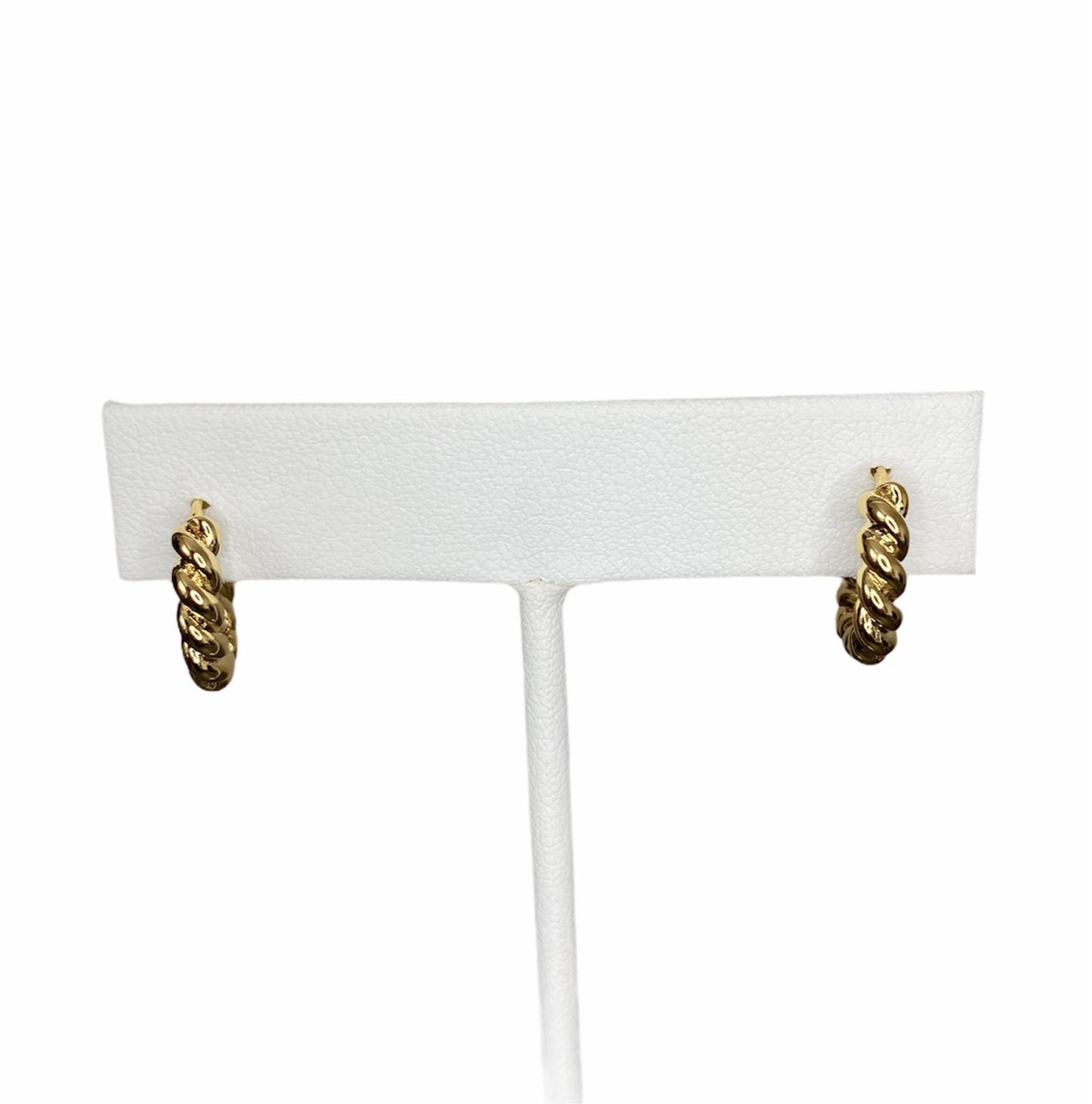 Twist Huggie Hoop Earrings