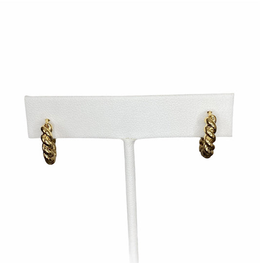 Twist Huggie Hoop Earrings