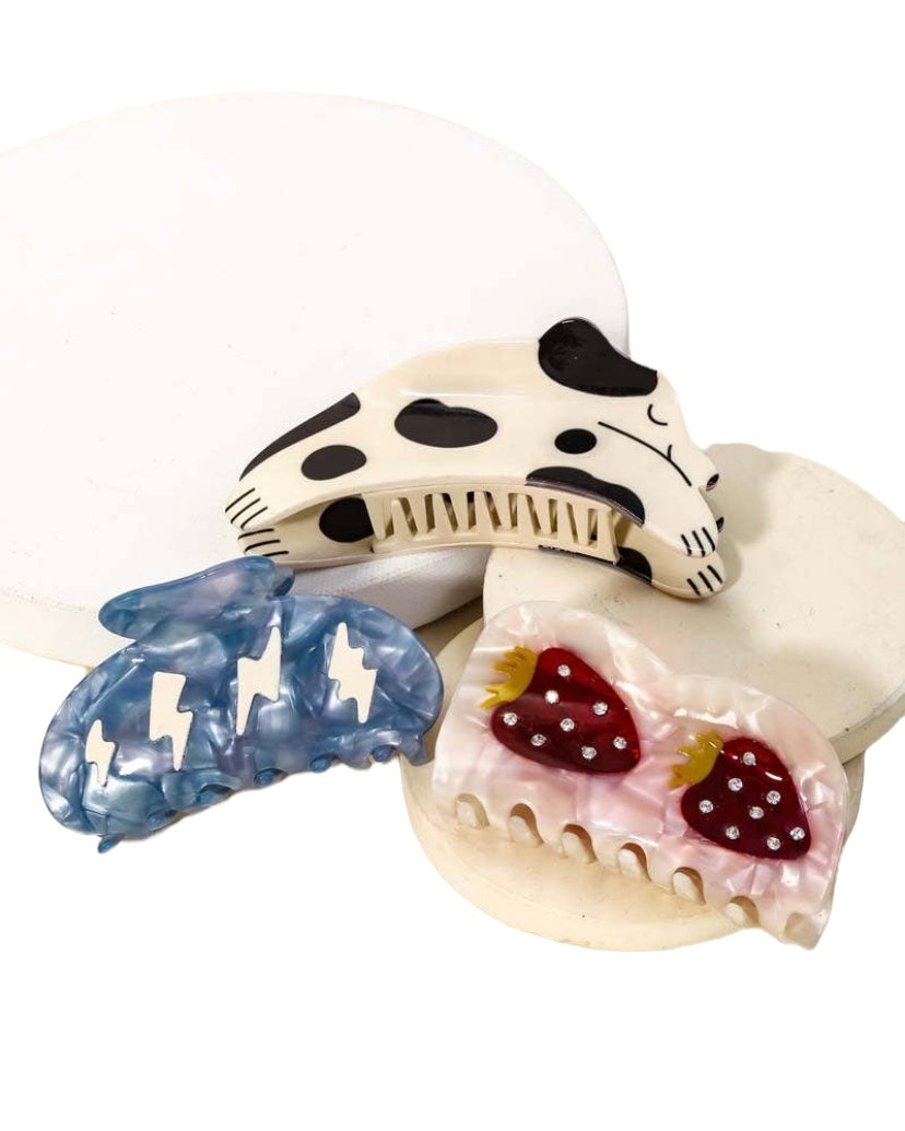 Three Piece Claw Hair Clip Set