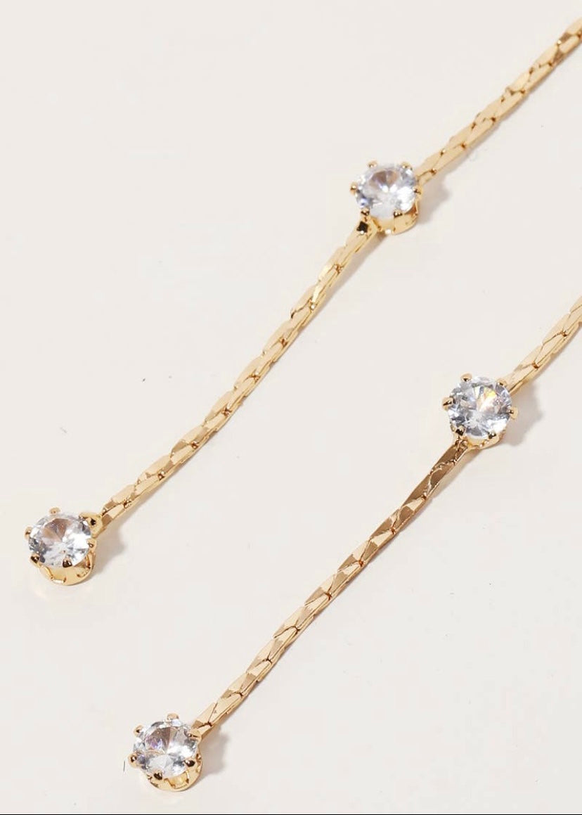 Rhinestone Dangle Drop Earrings