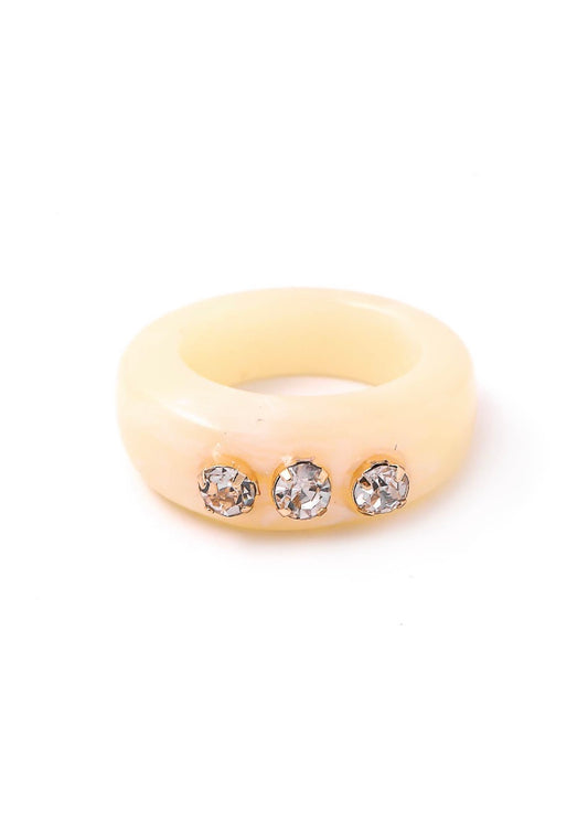 Thick Resin Gem Ring