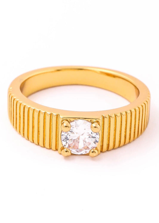 Gold Rhinestone Ring