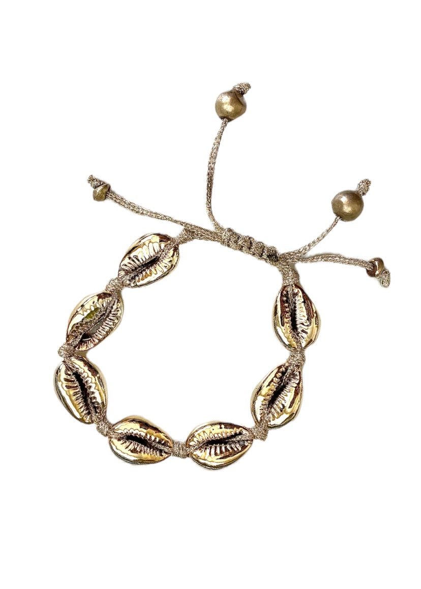 Gold Cowrie Shell Bracelet