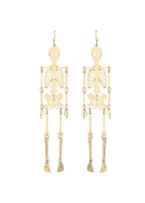 Gold Skeleton Earrings