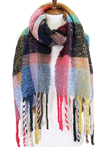 Multi Color Check Scarf