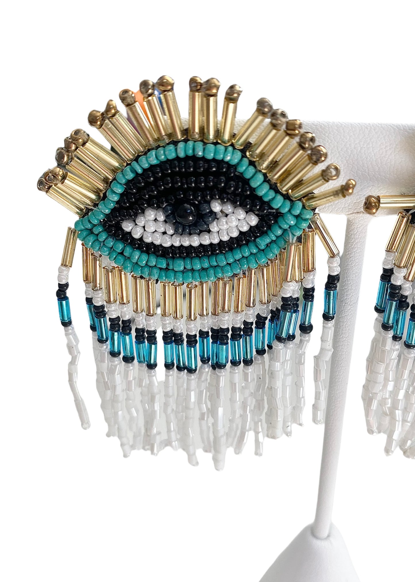 Beaded Eye Earrings
